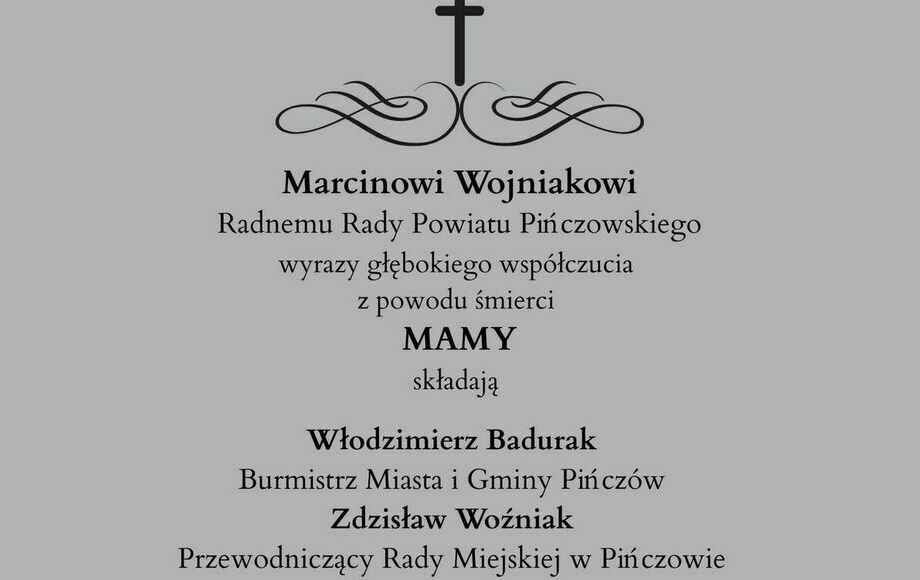 Zdjęcie do Kondolencje
