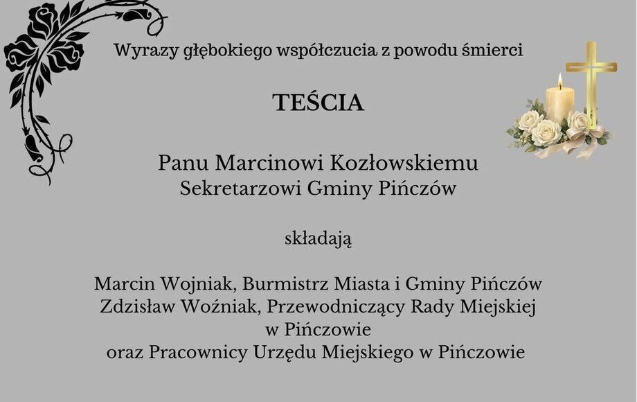 Zdjęcie do Najszczersze kondolencje