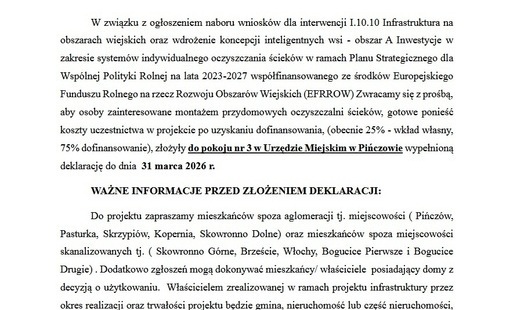 Zdjęcie do Dla zainteresowanych budową przydomowych oczyszczalni ściek&oacute;w