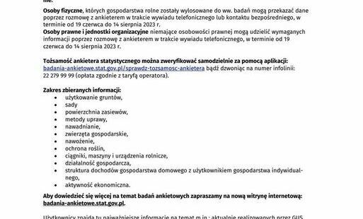 Zdjęcie do Badanie ankietowe GUS - Zintegrowane statystyki dotyczące gospodarstw rolnych.