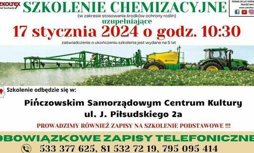 Zdjęcie do SZKOLENIE W ZAKRESIE STOSOWANIA ŚRODK&Oacute;W OCHRONY ROŚLIN