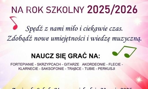 Zdjęcie do Nab&oacute;r do Szkoły Muzycznej I stopnia w Pińczowie