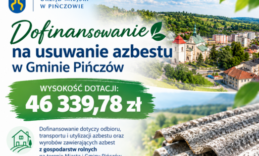 Zdjęcie do Dofinansowanie na usuwanie azbestu w Gminie Pińcz&oacute;w 